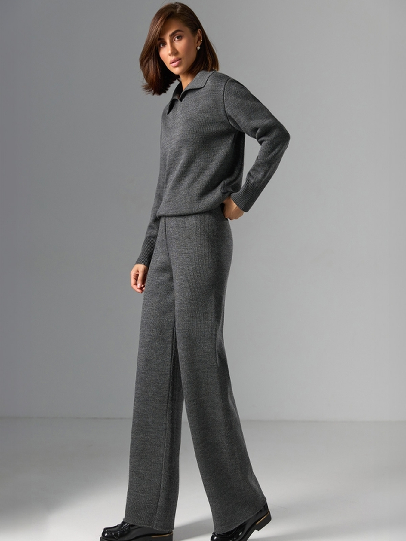 Штани палаццо TrikoBakh модель 2775-temno-srij Фото