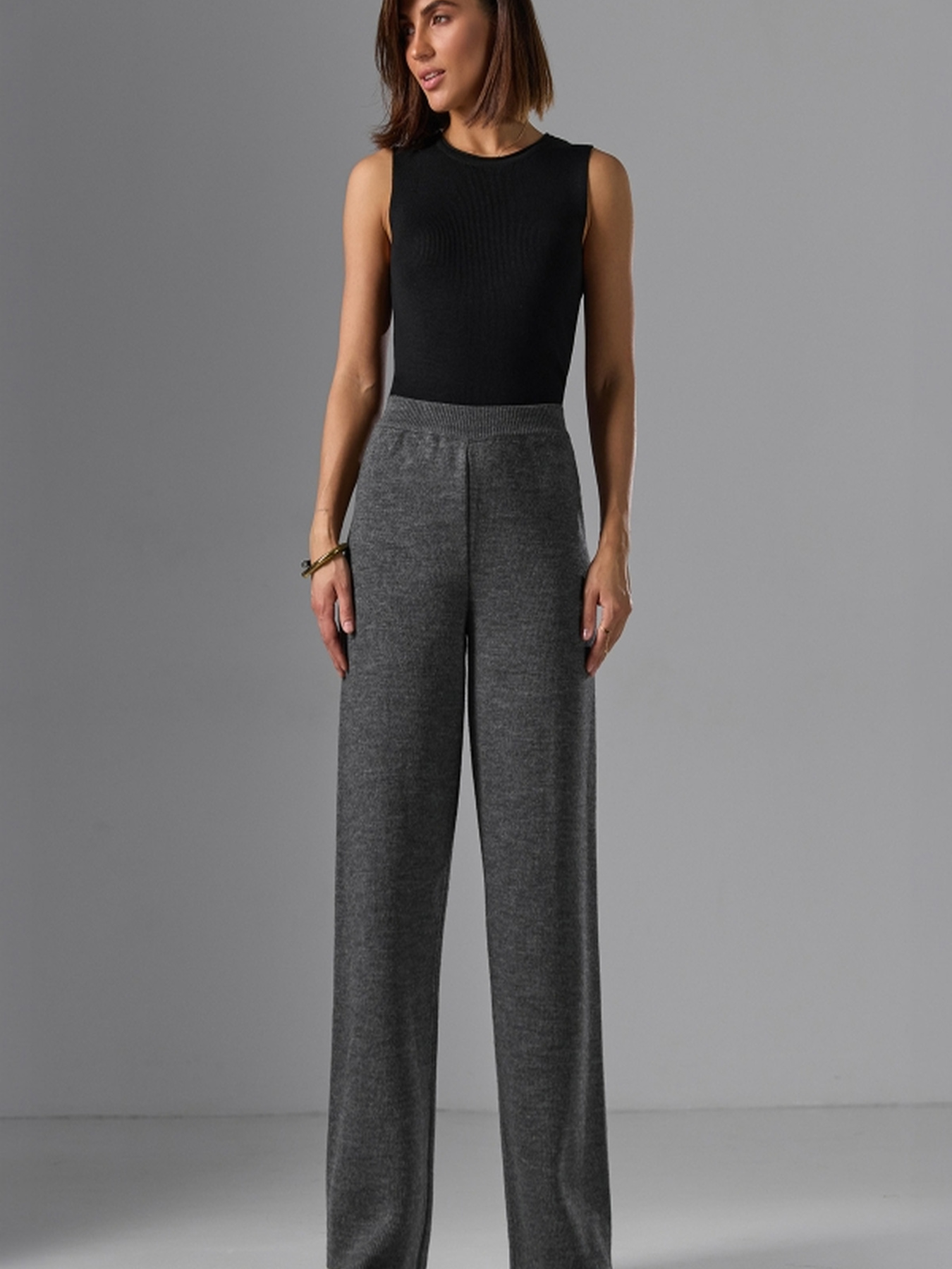 Штани палаццо TrikoBakh модель 2775-temno-srij Фото