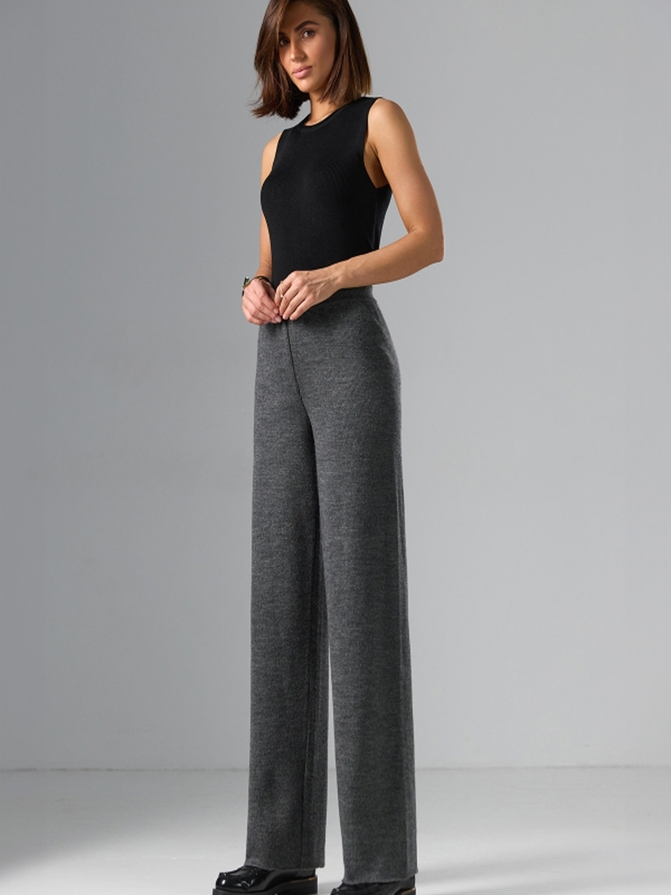 Палаццо TrikoBakh модель 2775-temno-srij Палаццо TrikoBakh модель 2775-temno-srij Фото