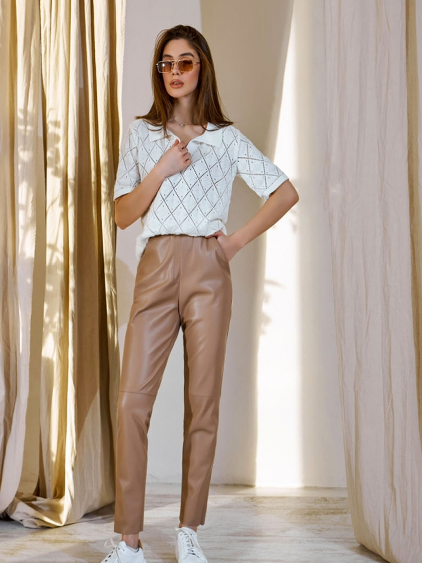 Повсякденні штани TrikoBakh модель 3001-bezhevij Фото