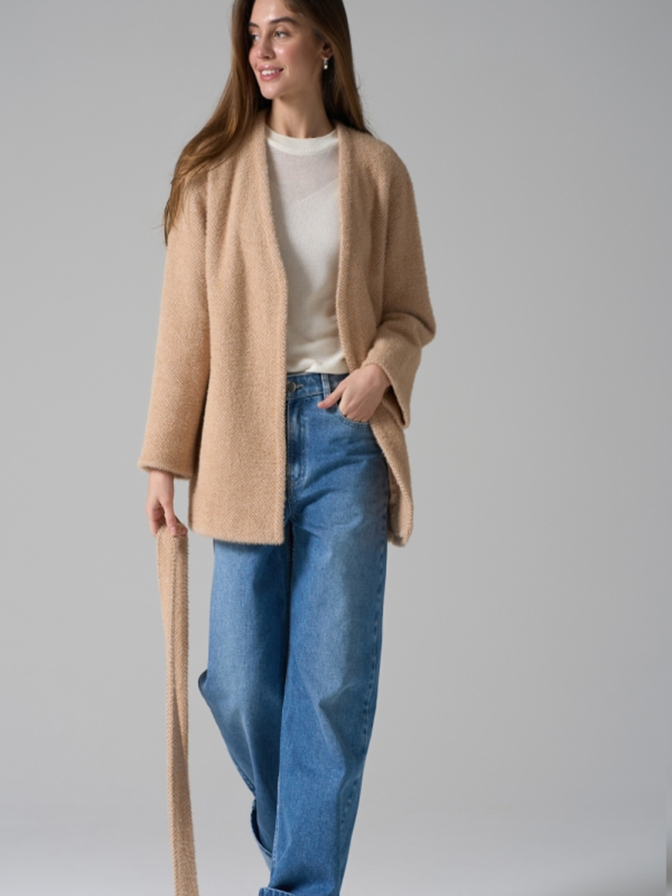 Пальто TrikoBakh модель 3030-bezhevo-molochnij Фото