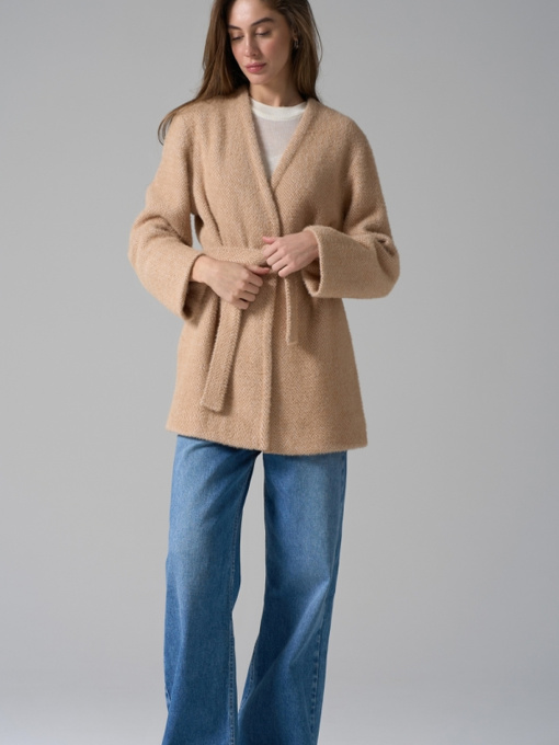 Пальто TrikoBakh модель 3030-bezhevo-molochnij Фото