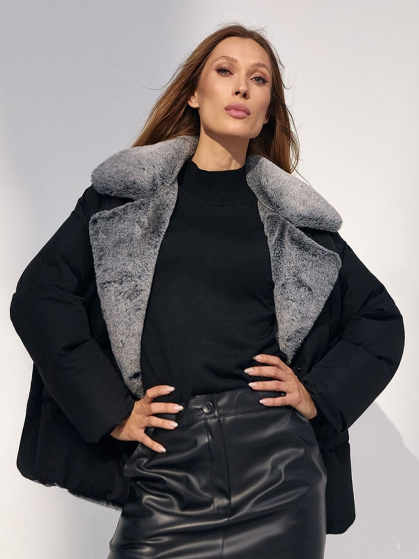 Зимняя куртка TrikoBakh модель 3676-chornij-z-srim-hutrom Фото