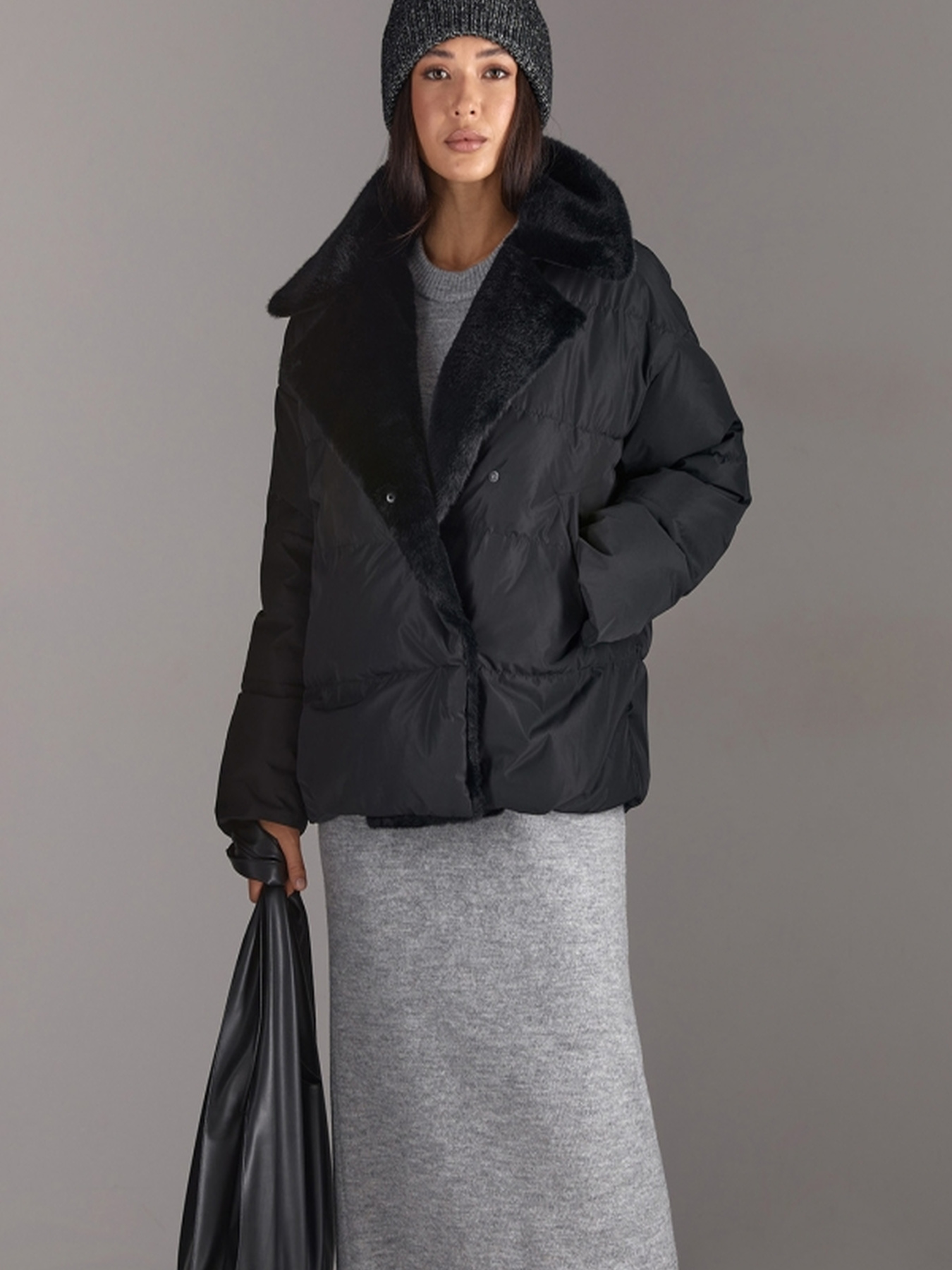 Зимова куртка TrikoBakh модель 3676-chornij-z-chornim-hutrom Фото