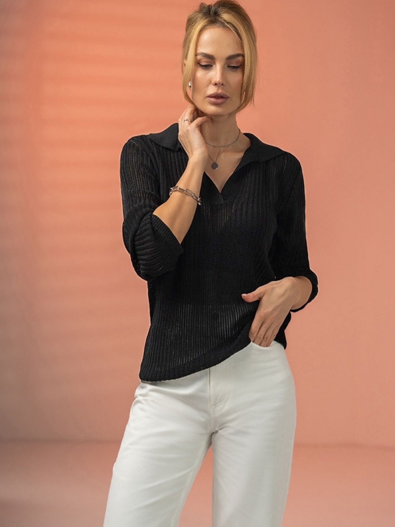 Джемпер TrikoBakh модель 2717-chornij Фото