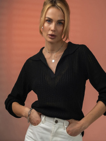 Джемпер TrikoBakh модель 2717-chornij Фото