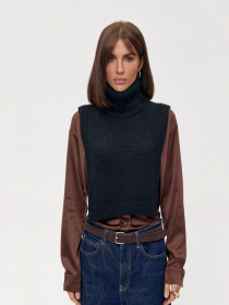 Жилет TrikoBakh модель 2810-chornij Жилет TrikoBakh модель 2810-chornij Фото