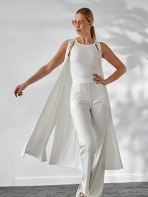 Повседневные штаны TrikoBakh модель 1787-blij Повседневные штаны TrikoBakh модель 1787-blij Фото