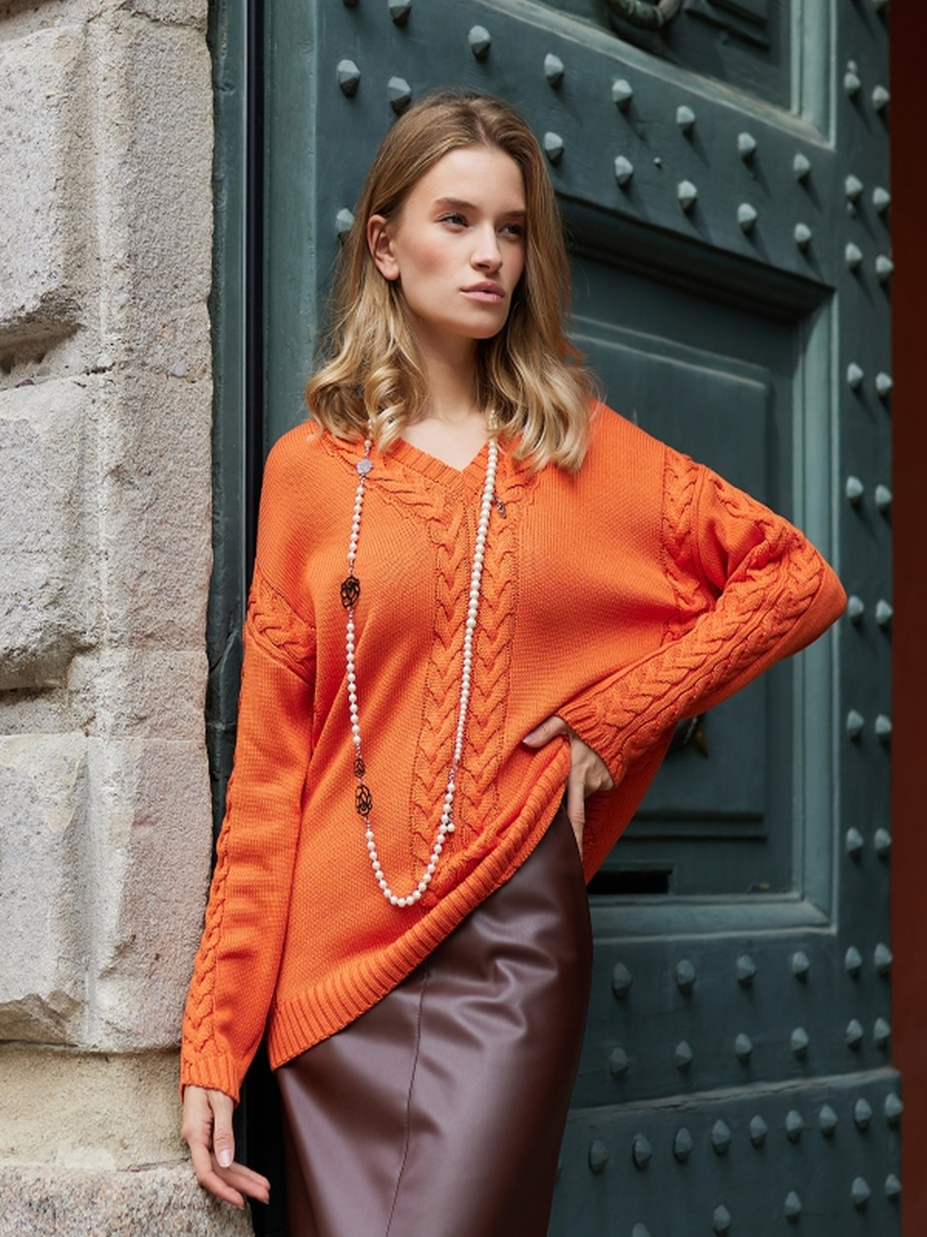 Джемпер TrikoBakh модель 2426-pomaranchevij Фото