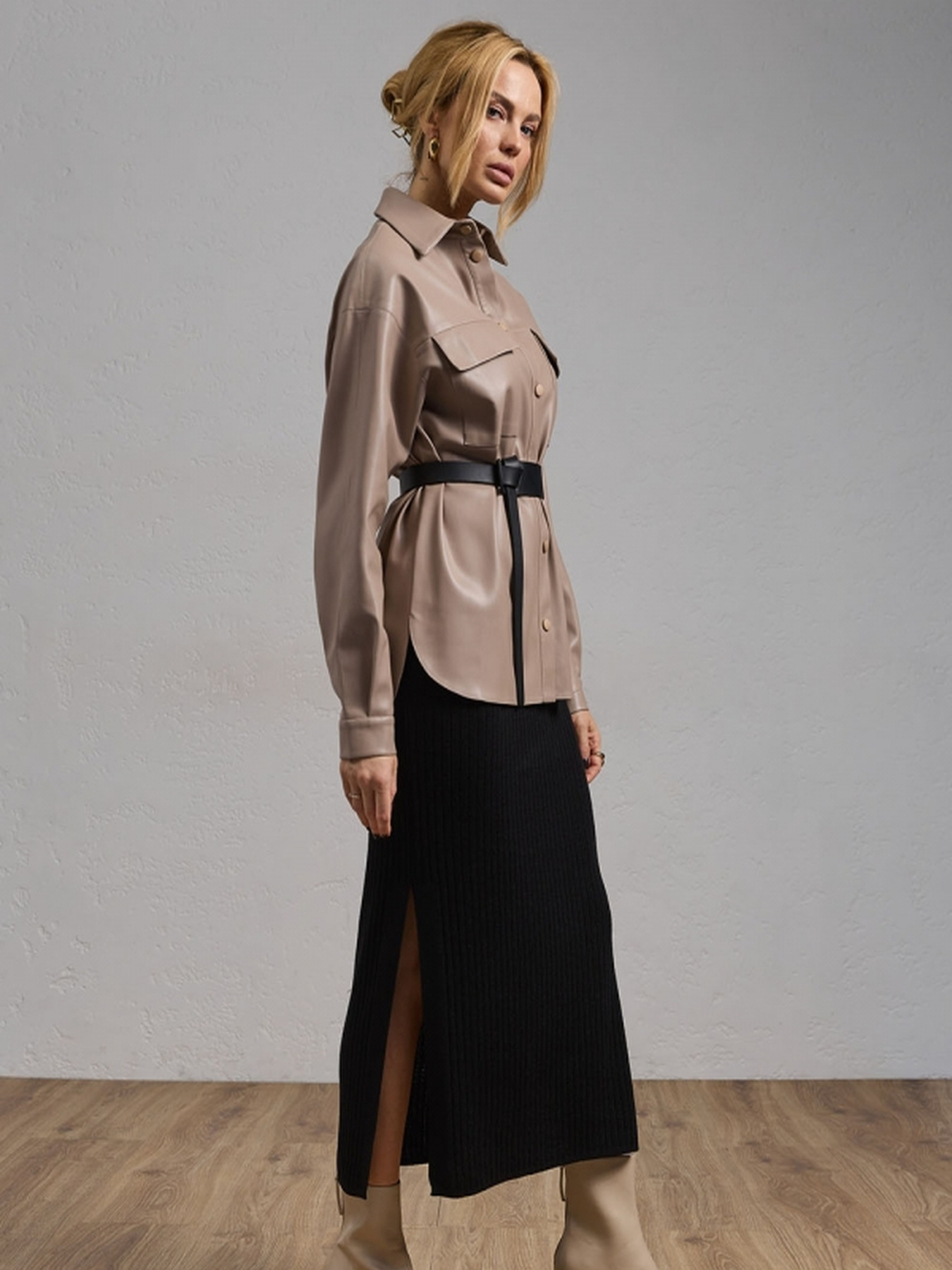 Куртка-сорочка TrikoBakh модель 2203-latte Фото