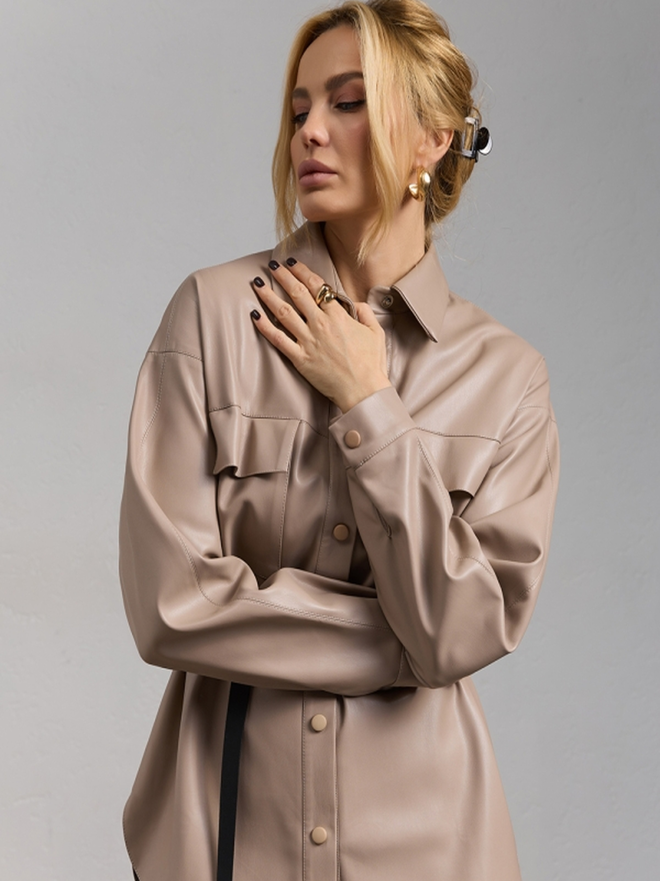 Куртка-сорочка TrikoBakh модель 2203-latte Фото