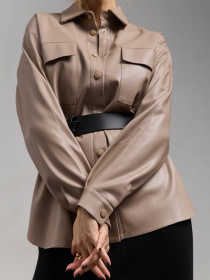 Куртка-сорочка TrikoBakh модель 2203-latte Фото