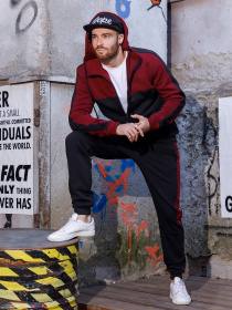 Спортивний костюм ISSA Plus модель GN-442_blackburgundy Фото