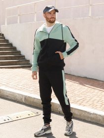 Спортивный костюм ISSA Plus модель GN-442_blackolive Фото