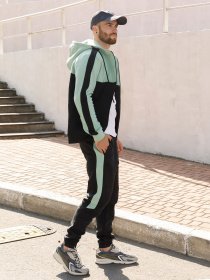 Спортивный костюм ISSA Plus модель GN-442_blackolive Спортивный костюм ISSA Plus модель GN-442_blackolive Фото