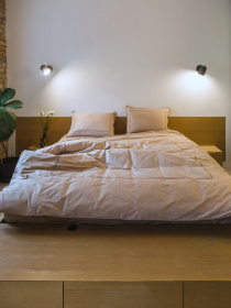 Комплект постельного белья с аутентичной вышивкой и кантом Shifting Sand в сатиновом чехле для хранения Ecotton модель 25093 Фото