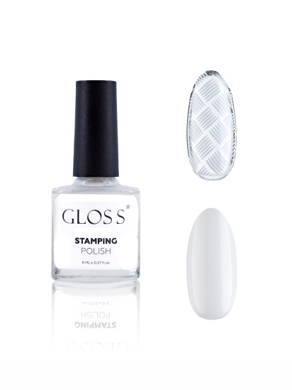 GLOSS COMPANY ­Лак для стемпінгу GLOSS Stamping polish 02, білий модель 4823271409688 - фото