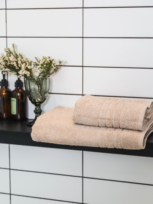 Рушник махровий з бортом високої щільності Beige Ecotton модель 24405 Фото