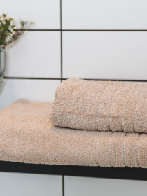 Рушник махровий з бортом високої щільності Beige Ecotton модель 24405 Рушник махровий з бортом високої щільності Beige Ecotton модель 24405 Фото