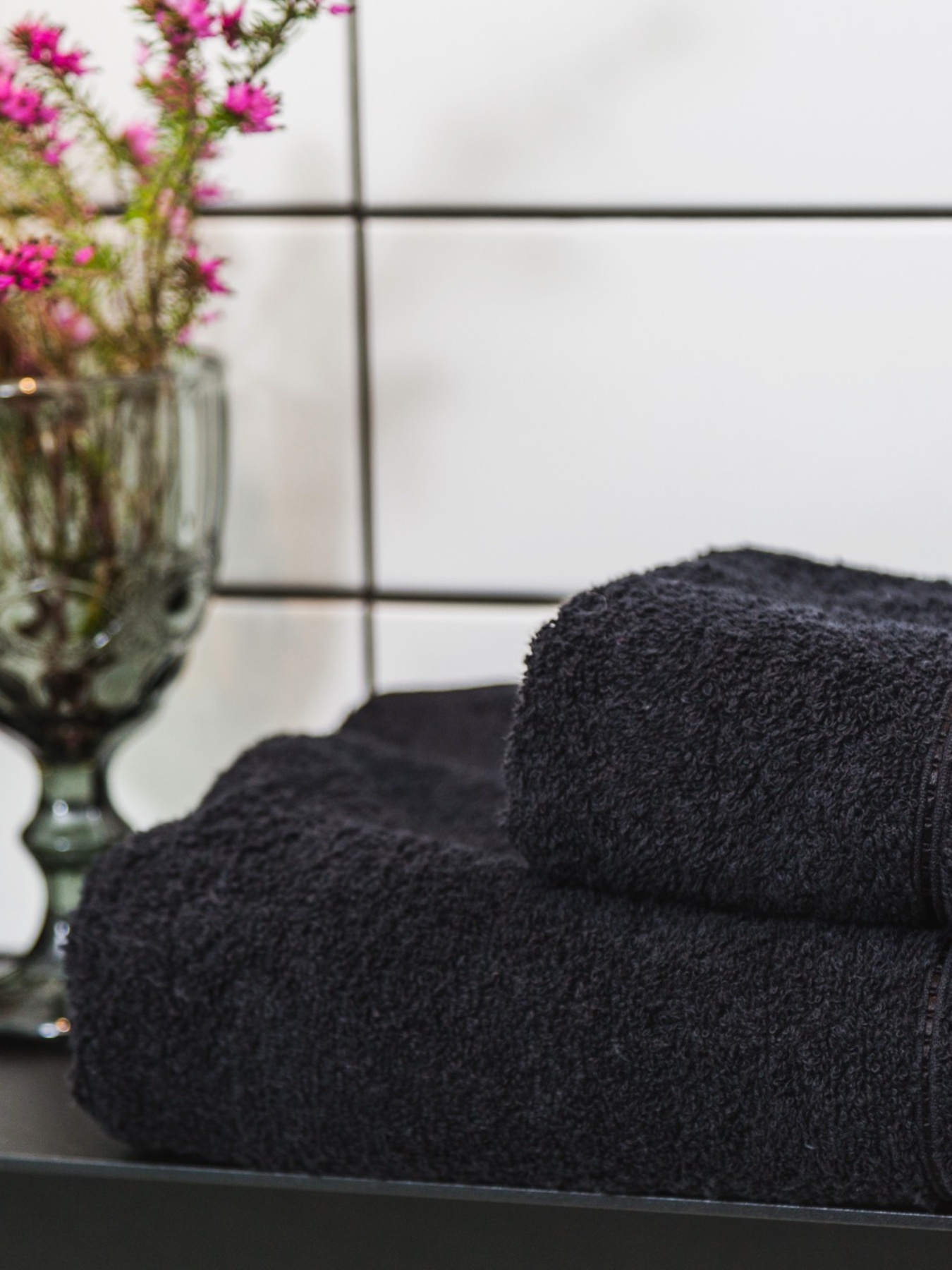 Рушник махровий з бортом високої щільності Black Ecotton модель 24404 Фото