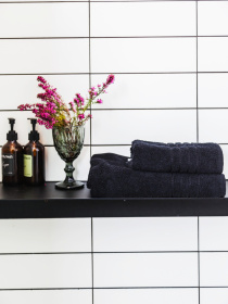 Рушник махровий з бортом високої щільності Black Ecotton модель 24404 Фото
