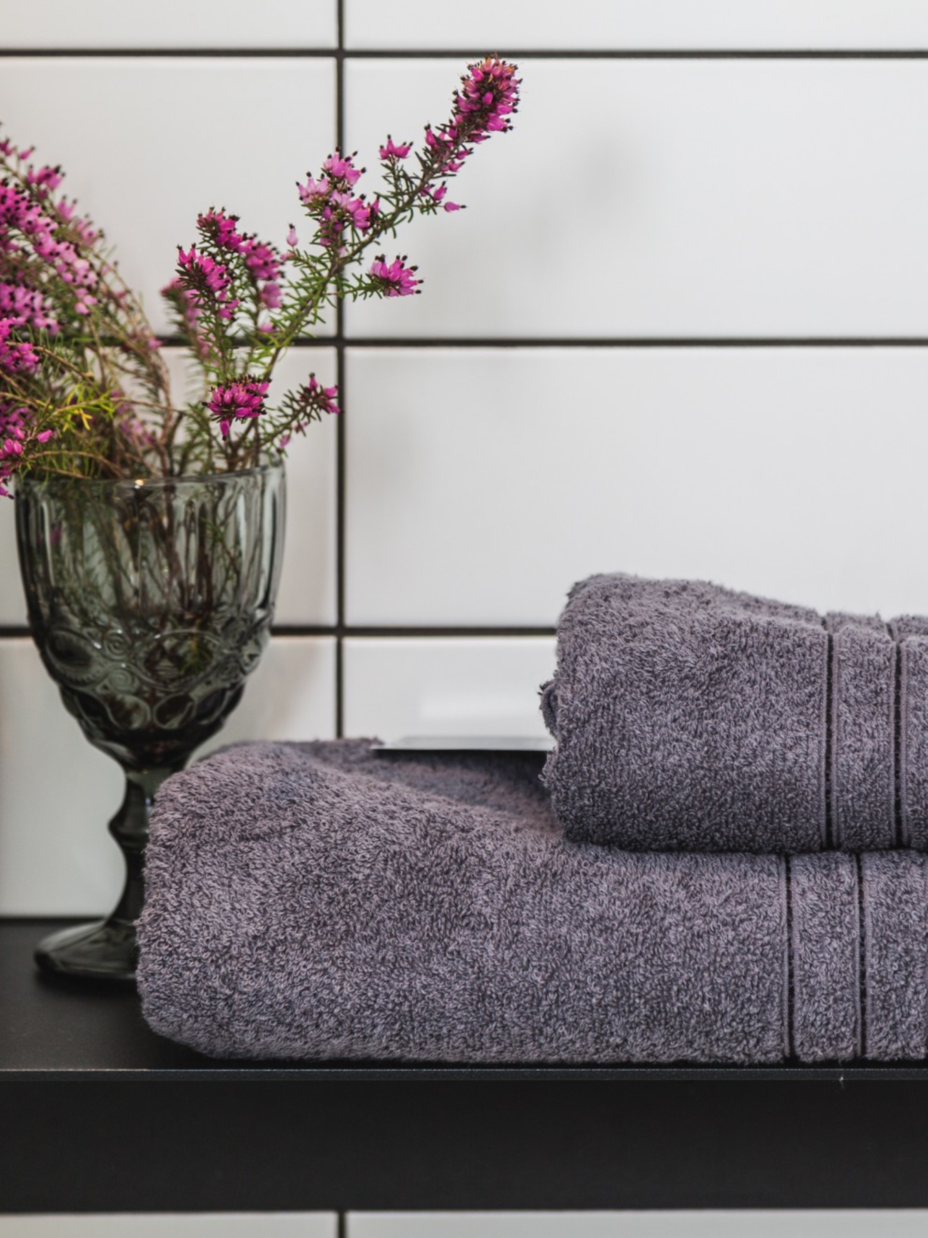 Рушник махровий з бортом високої щільності Antracite Ecotton модель 24403 Фото