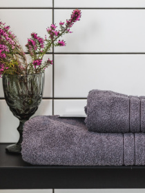 Рушник махровий з бортом високої щільності Antracite Ecotton модель 24403 Фото