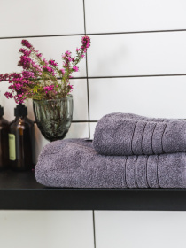 Полотенце махровое с бортом высокой плотности Antracite Ecotton модель 24403 Фото