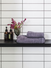 Рушник махровий з бортом високої щільності Antracite Ecotton модель 24403 Рушник махровий з бортом високої щільності Antracite Ecotton модель 24403 Фото