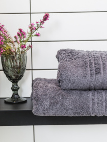 Рушник махровий з бортом високої щільності Antracite Premium Ecotton модель 22619 Фото