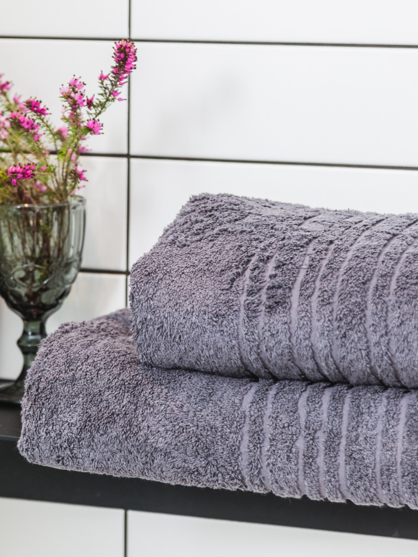 Рушник махровий з бортом високої щільності Antracite Premium Ecotton модель 22619 Фото