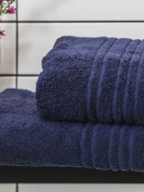 Рушник махровий з бортом високої щільності Navy Blue Ecotton модель 22622 Фото