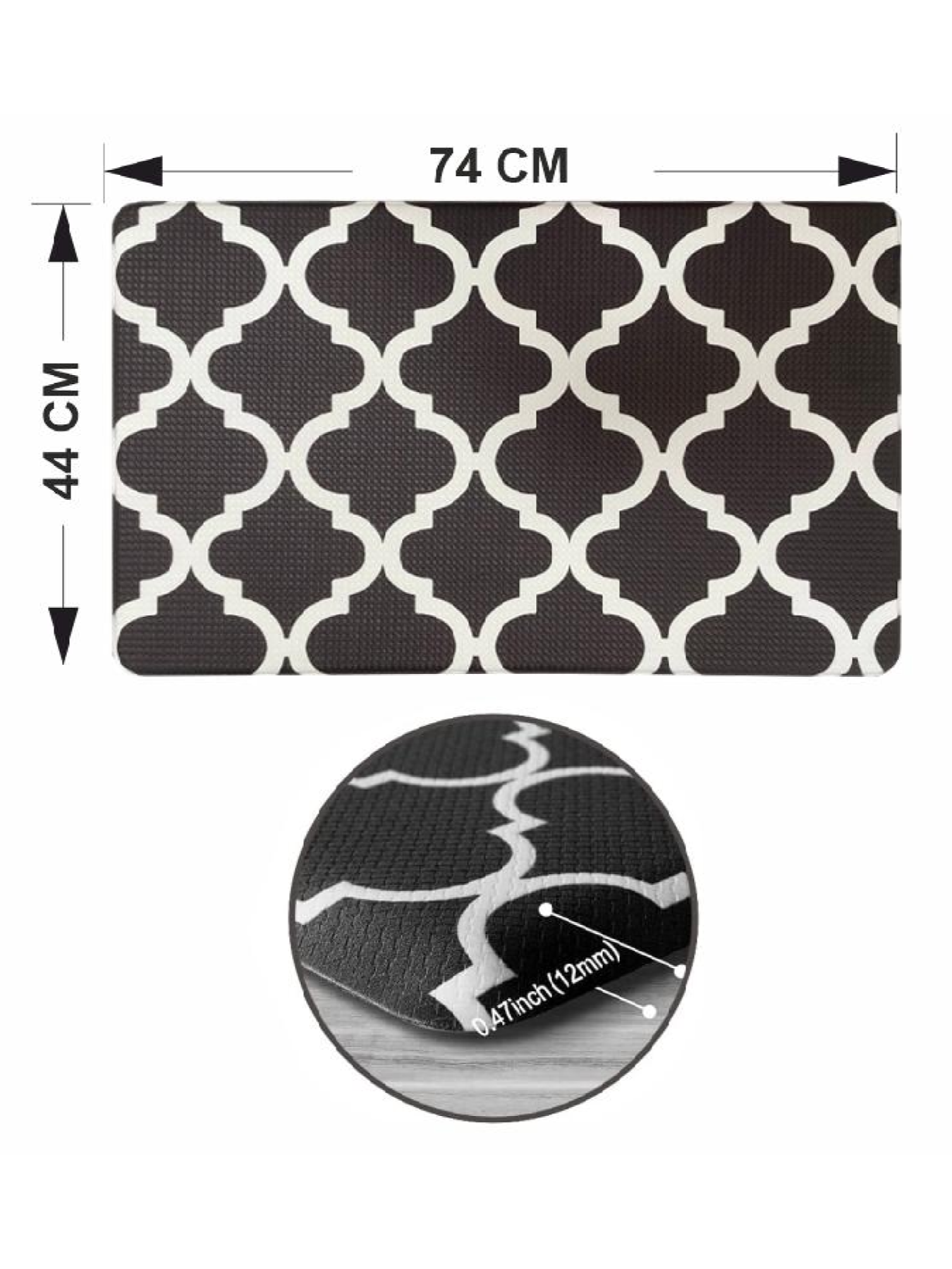 Коврики кухонные с эффектом памяти нескользящие - водонепроницаемые и эргономичные, Черный Lovely Svi  модель 180822 Фото
