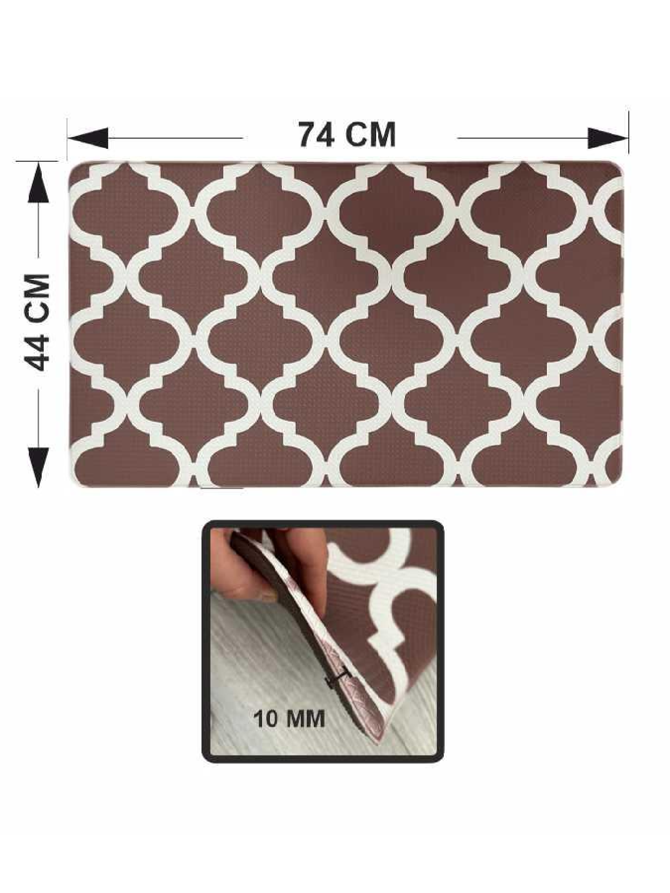 Коврик кухонный с эффектом памяти нескользящий водонепроницаемый и эргономичный, Коричневый Lovely Svi  модель 280822 Фото