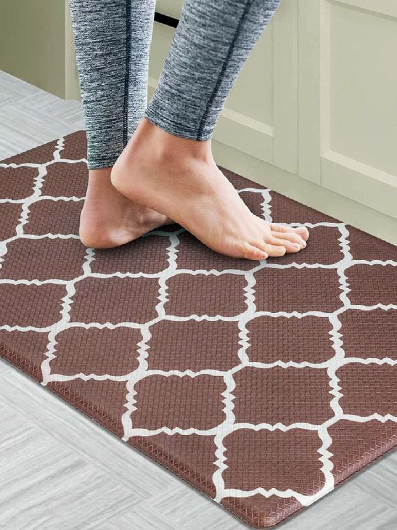 Коврик кухонный с эффектом памяти нескользящий водонепроницаемый и эргономичный, Коричневый Lovely Svi  модель 280822 Фото