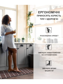 Коврик кухонный с эффектом памяти нескользящий водонепроницаемый и эргономичный, Коричневый Lovely Svi модель 280822 Коврик кухонный с эффектом памяти нескользящий водонепроницаемый и эргономичный, Коричневый Lovely Svi модель 280822 Фото