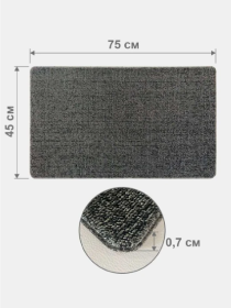 Дверний килимок  з петлевою щетиною  для внутрішнього зовнішнього входу - Сірий Lovely Svi  модель 91022 Фото