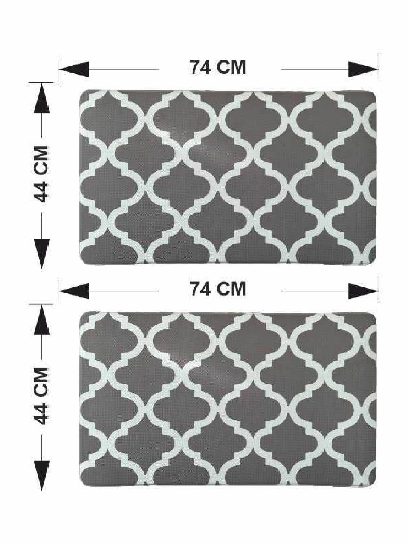 Набор коврики кухонные 2 шт: Серый модель 190373 Фото