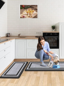 Набор коврики 2 шт. Серая окантовка - для кухни, офиса, дома, прихожей Lovely Svi  модель 161203 Фото