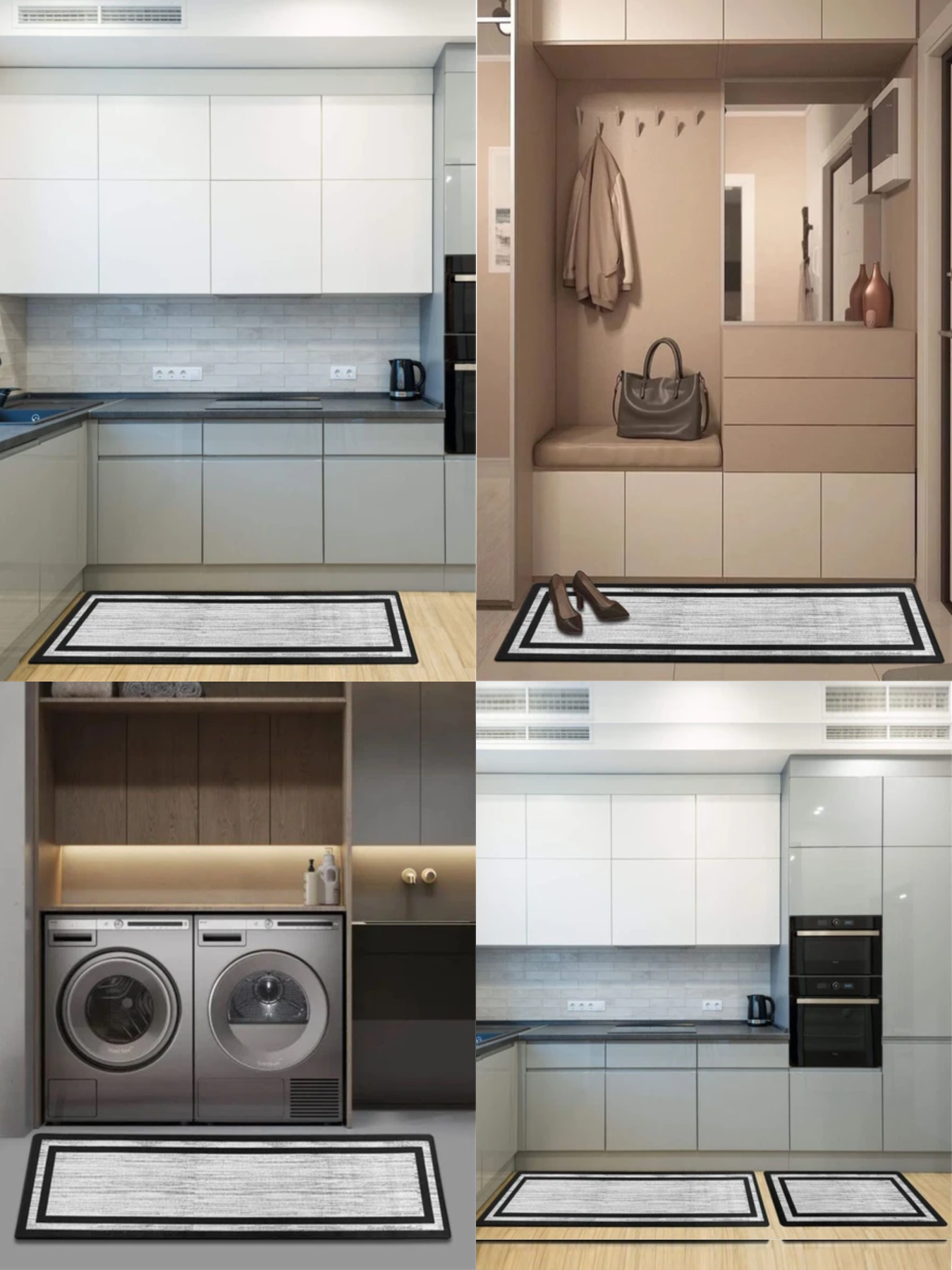 Килимки набір 2 шт. Чорна окантовка - для кухні, офісу, дому, пральні Lovely Svi  модель 171203 Фото