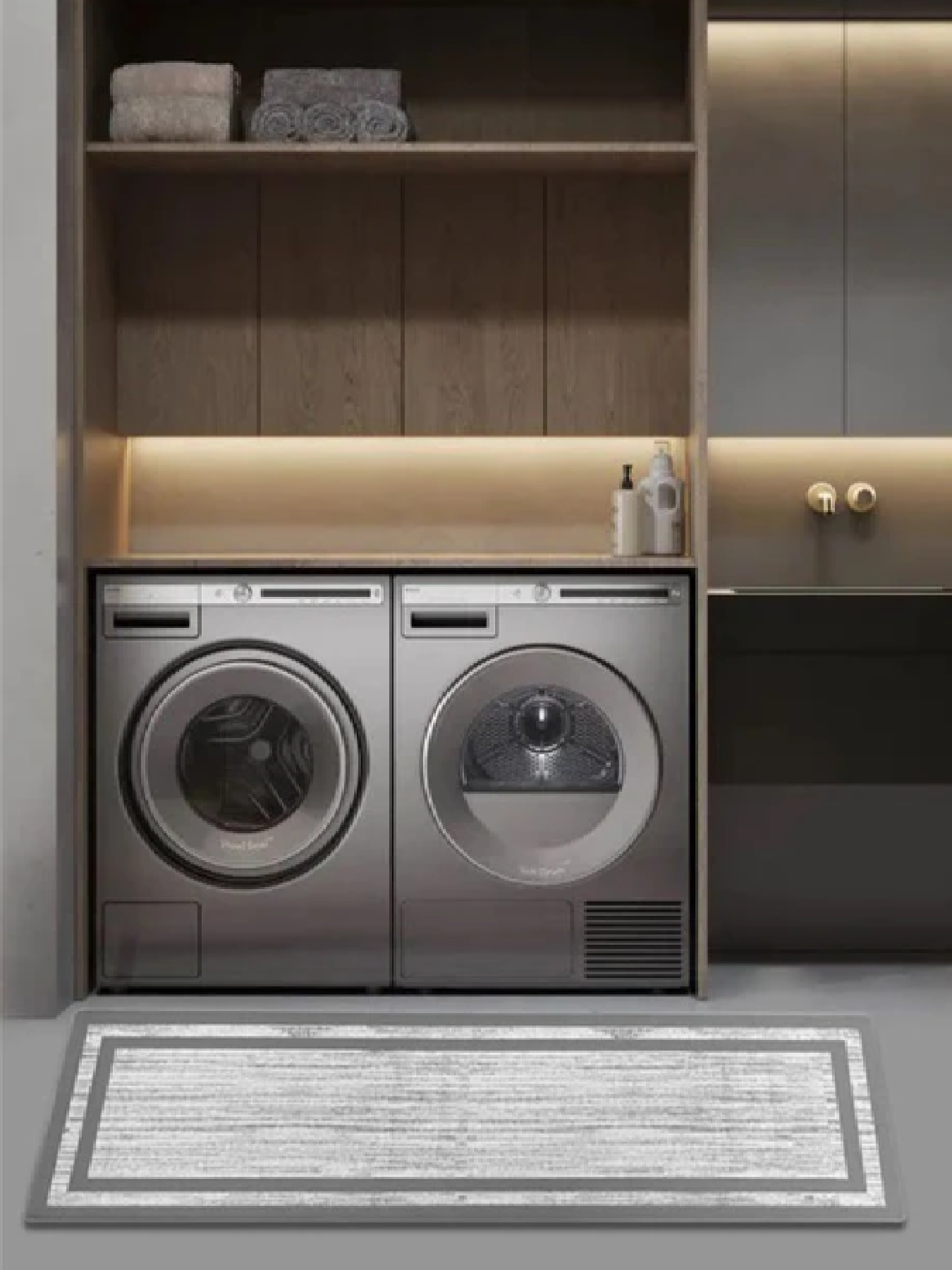 Коврики кухонные с эффектом памяти нескользящие - водонепроницаемые и эргономичные Серы Lovely Svi  модель 181223 Фото