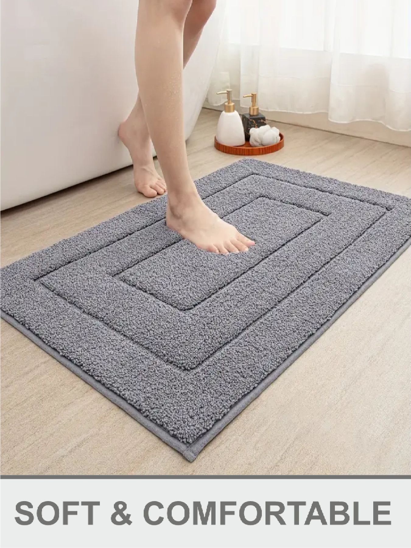 Килимок для ванної кімнати 50 х 80 см прорезинений - Сірий (2565088) Lovely Svi модель 2565088 Килимок для ванної кімнати 50 х 80 см прорезинений - Сірий (2565088) Lovely Svi модель 2565088 Фото