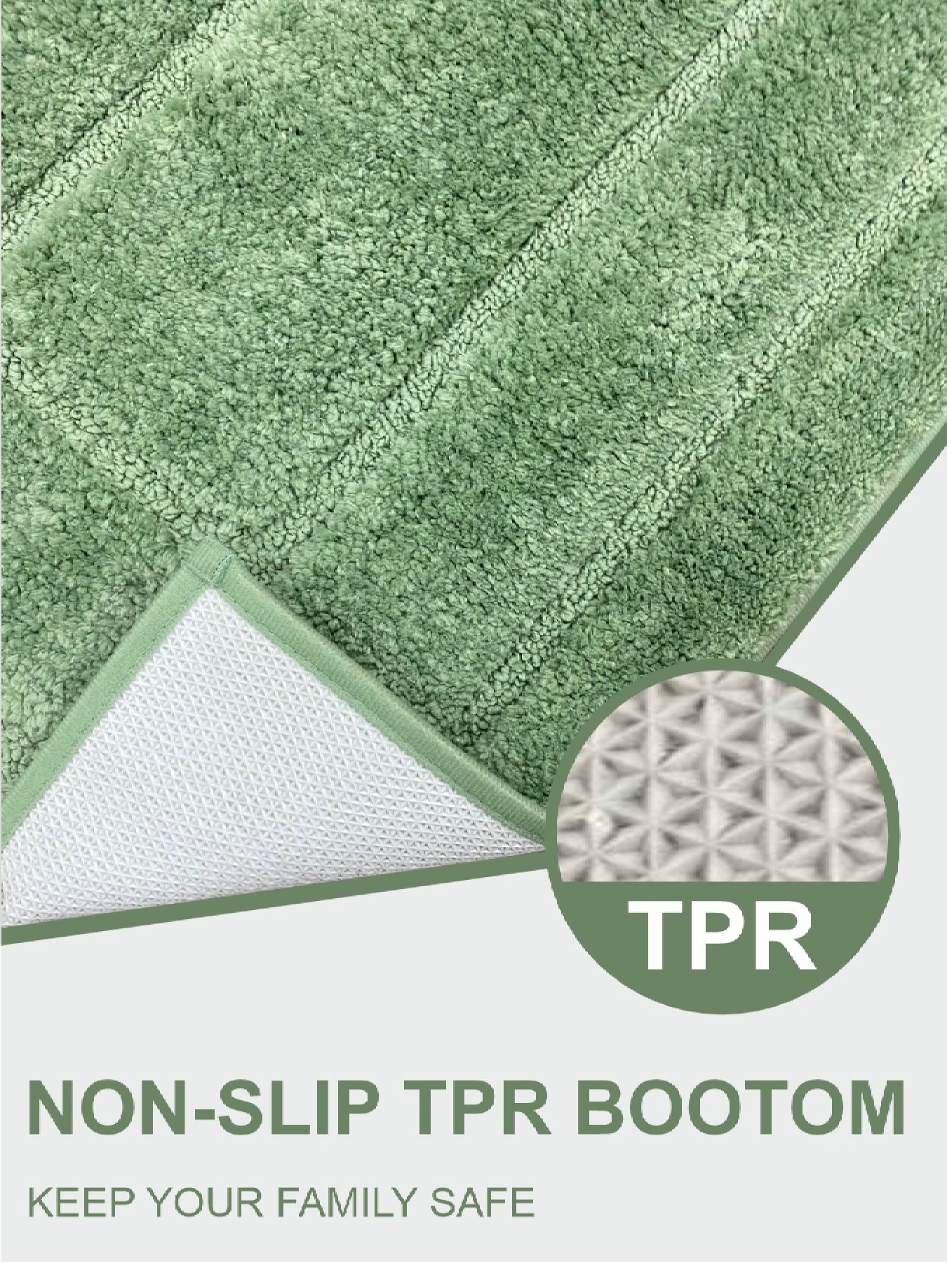 Килимок для ванної кімнати 50 x 80 см Зелений (2565095) Lovely Svi модель 2565095 Килимок для ванної кімнати 50 x 80 см Зелений (2565095) Lovely Svi модель 2565095 Фото