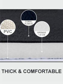 Килимок для ванної і туалету м’який, абсорбуючий, нековзний Чорний Lovely Svi  модель 2565002 Фото