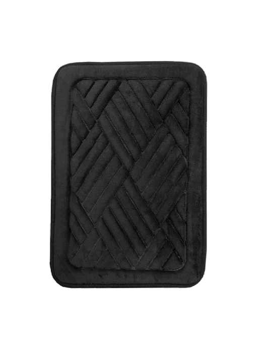 Килимок для ванної і туалету м’який, абсорбуючий, нековзний Чорний Lovely Svi  модель 2565002 Фото