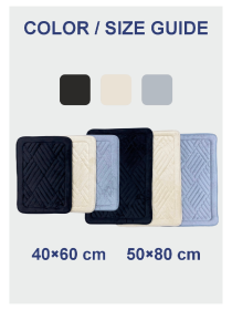 Коврик для ванной и туалета мягкий, абсорбирующий, нескользящий  Черный Lovely Svi  модель 2565002 Фото