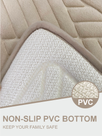 Коврик для ванной и туалета мягкий, абсорбирующий, нескользящий 40 x 60 x 1.5 см Бежевый (2565026) Lovely Svi  модель 2565026 Фото