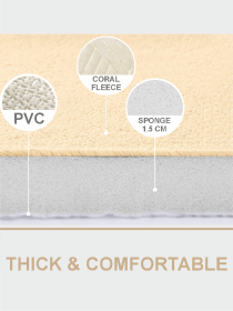 Коврик для ванной и туалета мягкий, абсорбирующий, нескользящий 40 x 60 x 1.5 см Бежевый (2565026) Lovely Svi  модель 2565026 Фото