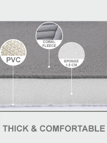 Коврик для ванной и туалета 50 х 80 см мягкий, абсорбирующий, нескользящий  Серый (2565040) Lovely Svi  модель 2565040 Фото