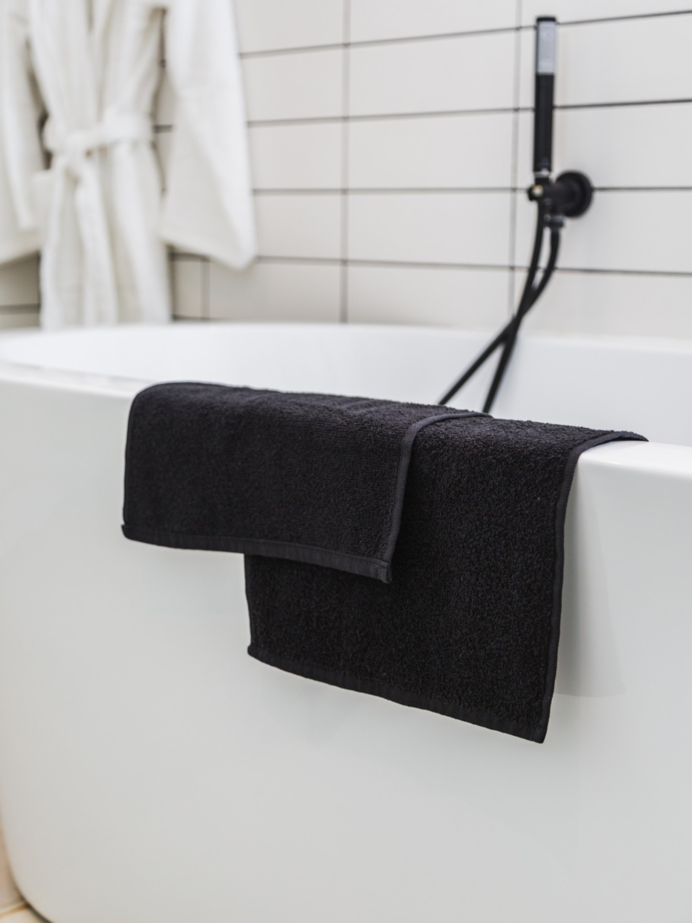 Комплект махрових серветок для рук 6 шт. Black Ecotton модель 23108 Фото